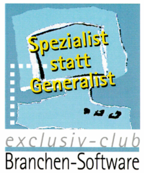 Spezialist statt Generalist exclusiv-club Branchen-Software Logo (DPMA, 05.10.1999)