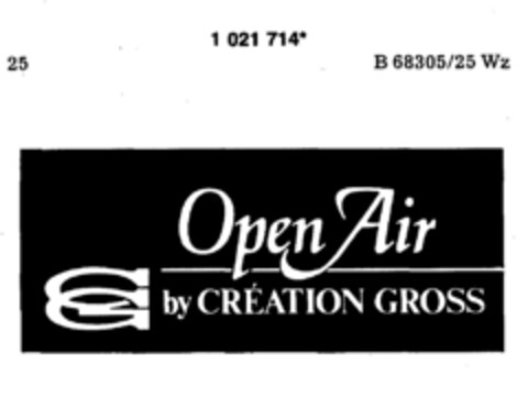 Open Air by CREATION GROSS Logo (DPMA, 09.07.1981)