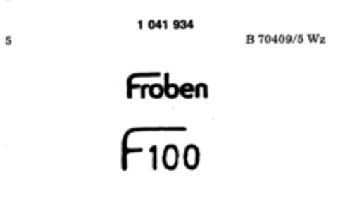 Froben F 100 Logo (DPMA, 05/18/1982)