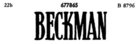 BECKMAN Logo (DPMA, 21.01.1954)