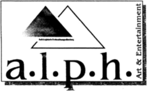 a.l.p.h. Art & Entertainment Logo (DPMA, 22.10.1993)