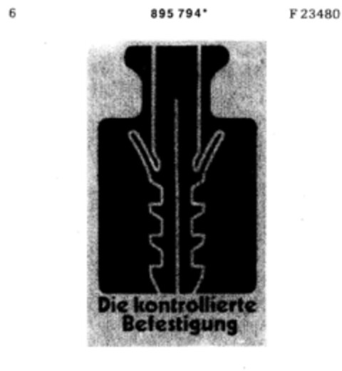 Die kontrollierte Befestigung Logo (DPMA, 19.05.1972)
