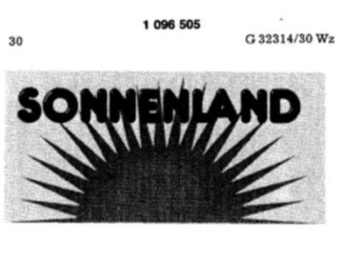 SONNENLAND Logo (DPMA, 14.05.1985)