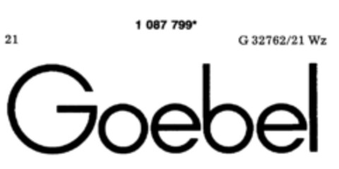 Goebel Logo (DPMA, 11/15/1985)