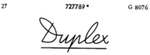 Duplex Logo (DPMA, 06.08.1958)