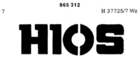 HIOS Logo (DPMA, 07.12.1972)