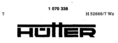 HÜTTER Logo (DPMA, 04/18/1984)
