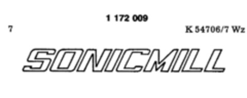 SONICMILL Logo (DPMA, 07/12/1989)