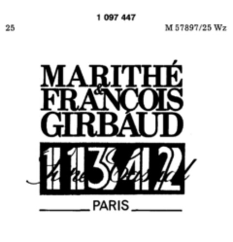 MARITHE & FRANCOIS GIRBAUD Logo (DPMA, 01/17/1986)