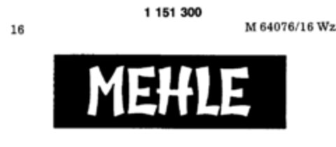 MEHLE Logo (DPMA, 30.11.1988)
