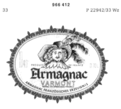 Armagnac Varmont Logo (DPMA, 16.05.1975)