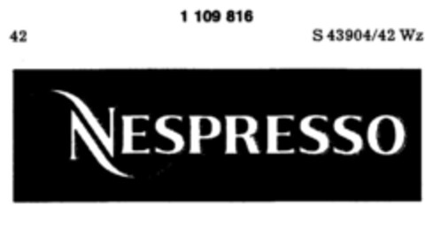 NESPRESSO Logo (DPMA, 11.10.1986)