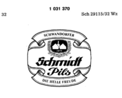 SCHWANDORFER Schmidt Pils DIE HELLE FREUDE Logo (DPMA, 06.06.1981)