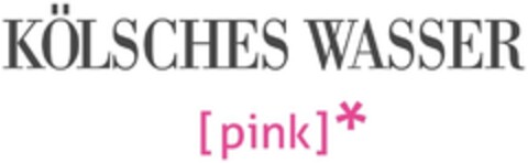 KÖLSCHES WASSER [pink]* Logo (DPMA, 19.02.2014)