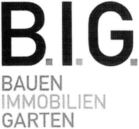 B.I.G. BAUEN IMMOBILIEN GARTEN Logo (DPMA, 07/21/2014)