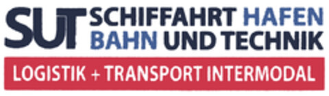 SUT SCHIFFAHRT HAFEN BAHN UND TECHNIK LOGISTIK + TRANSPORT INTERMODAL Logo (DPMA, 14.11.2018)