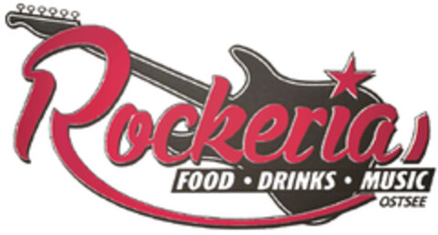 Rockeria FOOD · DRINKS · MUSIC OSTSEE Logo (DPMA, 07.03.2019)