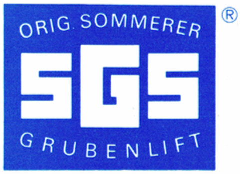 SGS ORIG. SOMMERER GRUBENLIFT Logo (DPMA, 05.04.2002)