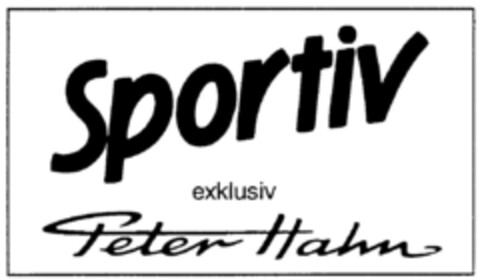 Sportiv  exklusiv  Peter Hahn Logo (DPMA, 14.03.1997)