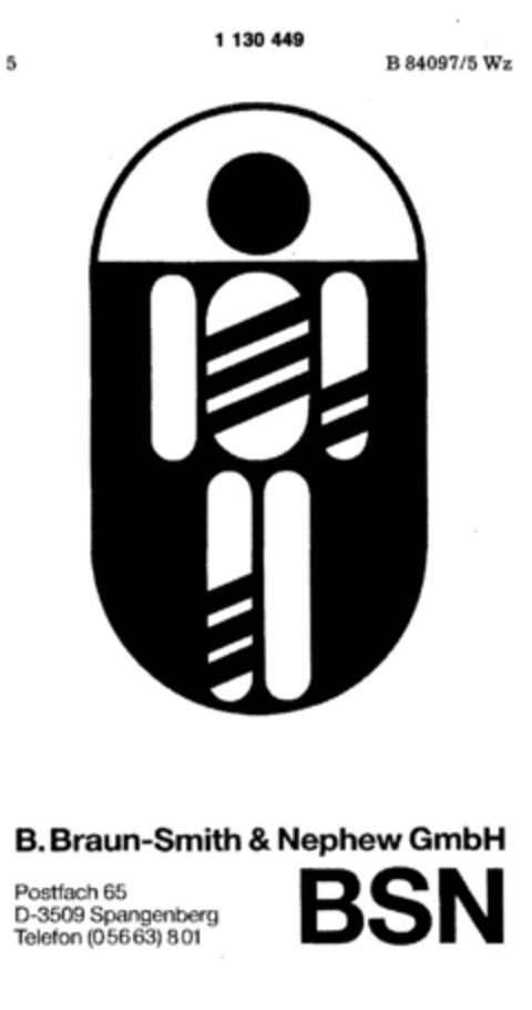 B. Braun-Smith & Nephew GmbH BSN Logo (DPMA, 17.03.1988)