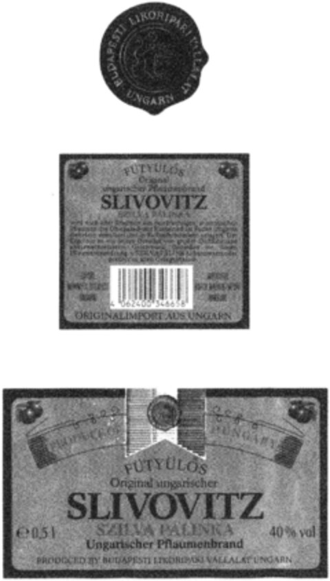 SLIVOVITZ Logo (DPMA, 24.04.1990)