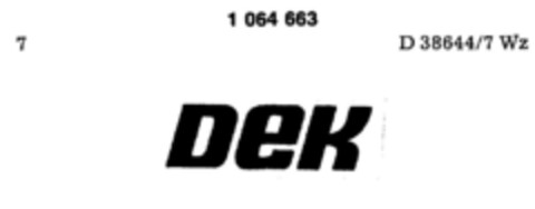 DEK Logo (DPMA, 06/13/1983)