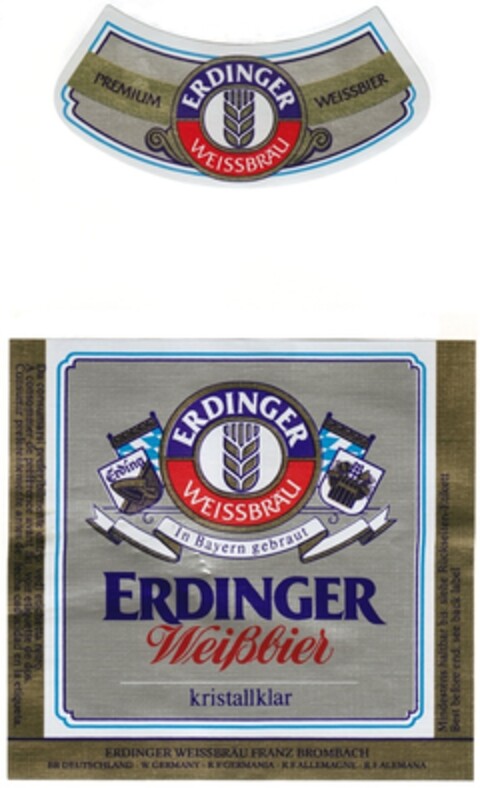 ERDINGER Weißbier kristallklar Logo (DPMA, 24.03.1989)