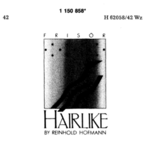 FRISÖR HAIRLIKE BY REINHOLD HOFMANN Logo (DPMA, 10.08.1989)