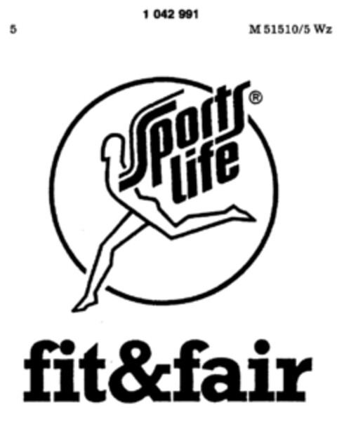 fit&fair sports life Logo (DPMA, 22.05.1982)