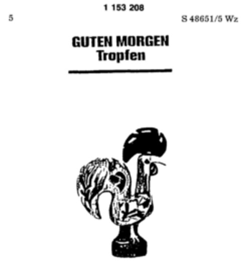 GUTEN MORGEN Tropfen Logo (DPMA, 06/21/1989)