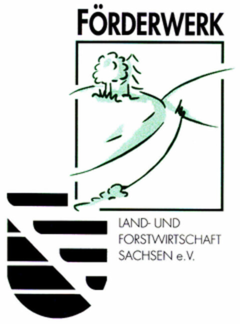 FÖRDERWERK LAND-UND FORSTWIRTSCHAFT SACHSEN e.V. Logo (DPMA, 06/15/2001)