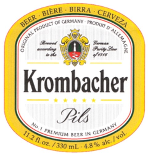 Krombacher Pils Logo (DPMA, 14.02.2011)