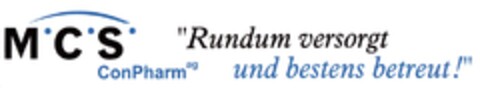 M C S "Rundum versorgt und bestens betreut!" ConPharm ag Logo (DPMA, 25.05.2011)