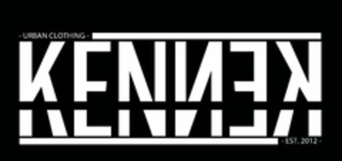 KENNEK - URBAN CLOTHING - - EST.2012 - Logo (DPMA, 07.01.2013)