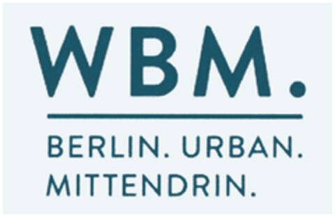 WBM. BERLIN. URBAN. MITTENDRIN. Logo (DPMA, 01/13/2022)