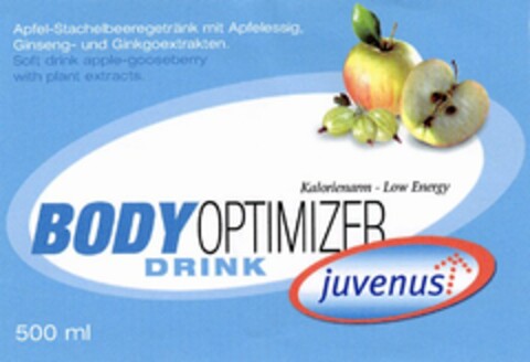 BODYOPTIMIZER DRINK juvenus Logo (DPMA, 29.12.2003)