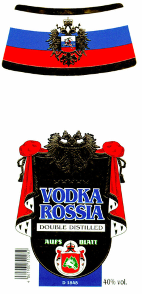 VODKA ROSSIA Logo (DPMA, 01.08.1996)