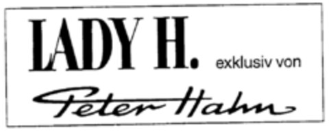 LADY H.  exklusiv von  Peter Hahn Logo (DPMA, 03/14/1997)