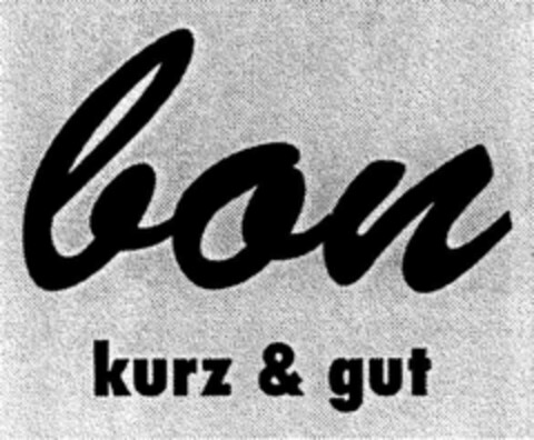 bon kurz & gut Logo (DPMA, 29.05.1998)