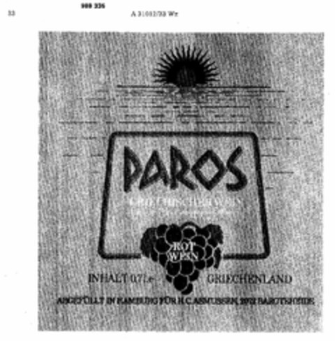 PAROS Logo (DPMA, 04.12.1978)