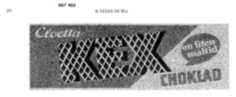 Cloetta KEX CHOKLAD Logo (DPMA, 06/30/1979)