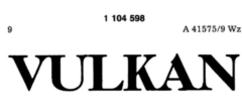 VULKAN Logo (DPMA, 22.05.1986)