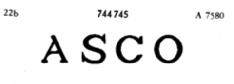 A S C O Logo (DPMA, 02.05.1958)