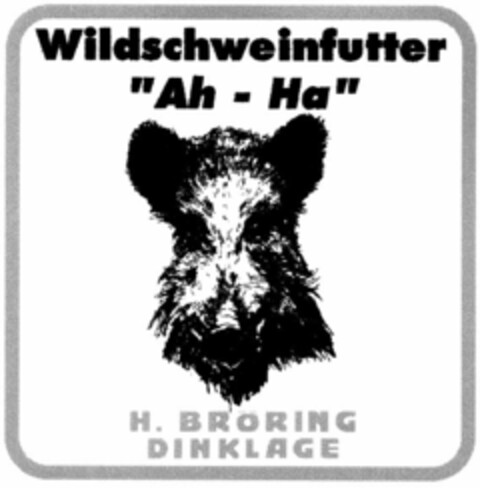 Wildschweinfutter "Ah - Ha" Logo (DPMA, 12.10.1994)