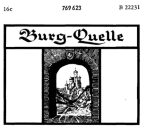 Burg Quelle Logo (DPMA, 07.04.1960)