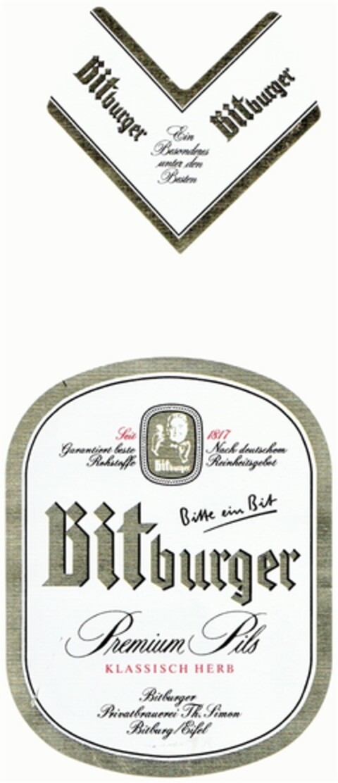 Bitburger Premium Pils Logo (DPMA, 04.11.1992)