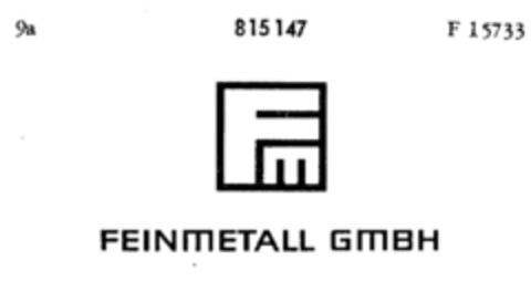 FEINMETALL GMBH Logo (DPMA, 10.02.1965)