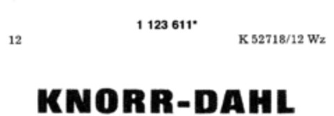 KNORR-DAHL Logo (DPMA, 02.05.1988)