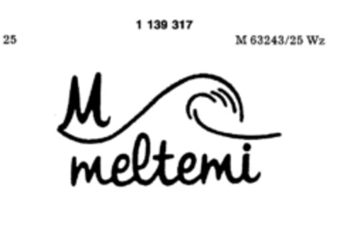 M meltemi Logo (DPMA, 12.07.1988)