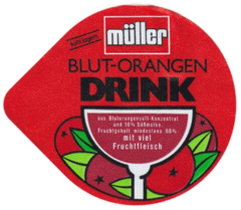 müller BLUT-ORANGEN DRINK Logo (DPMA, 04/21/1992)